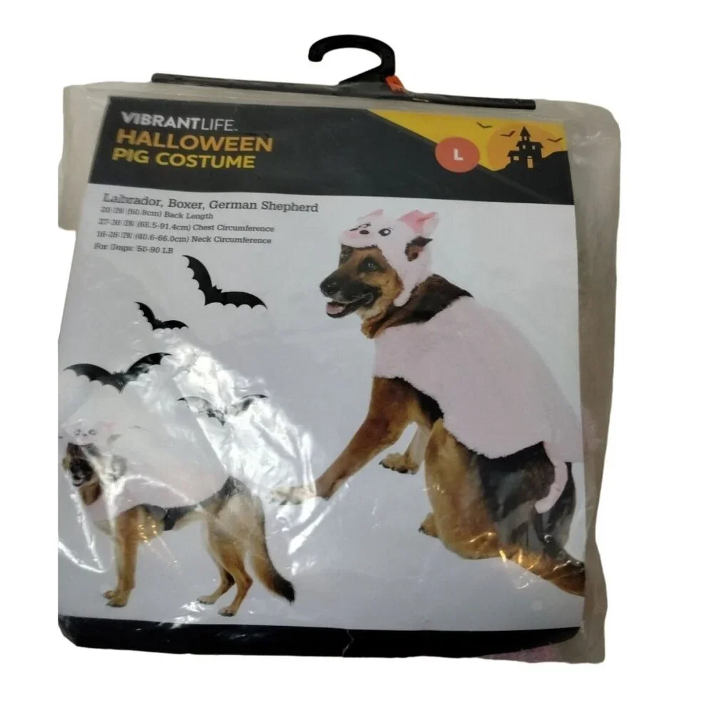 Vibrant Life Dogs 50 to 90 lbs Size L Halloween Pig Costume